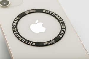 Atlas Hydrate 24oz Phone Mount Flask - Midnight Grey | Reusable Insulated Bottle - Atlas Hydrate Smart Magnetic Reusable Stainless - Steel Water Bottle with Phone Mount | Sustainable Hydration Flask UK