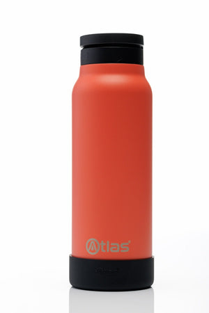 Atlas Hydrate 24oz Phone Mount Flask - Orangeade | Reusable Insulated Bottle | Atlas Hydrate - Smart Magnetic Reusable Stainless - Steel Water Bottle with Phone Mount | Sustainable Lifestyle Hydration Flask UK