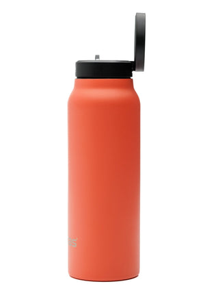Atlas Hydrate 24oz Phone Mount Flask - Orangeade | Reusable Insulated Bottle | Atlas Hydrate - Smart Magnetic Reusable Stainless - Steel Water Bottle with Phone Mount | Sustainable Lifestyle Hydration Flask UK
