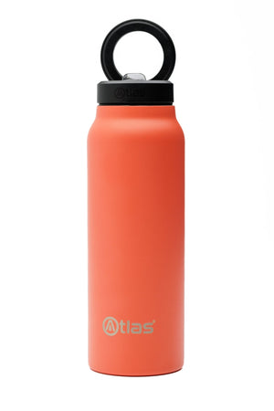 Atlas Hydrate 24oz Phone Mount Flask - Orangeade | Reusable Insulated Bottle | Atlas Hydrate - Smart Magnetic Reusable Stainless - Steel Water Bottle with Phone Mount | Sustainable Lifestyle Hydration Flask UK