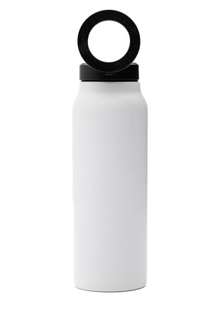 Atlas Hydrate 24oz Phone Mount Flask - White | National Autistic Society x Tom Malone Jr. Edition | Atlas Hydrate - Smart Magnetic Reusable Stainless - Steel Water Bottle with Phone Mount | Sustainable Lifestyle Hydration Flask UK