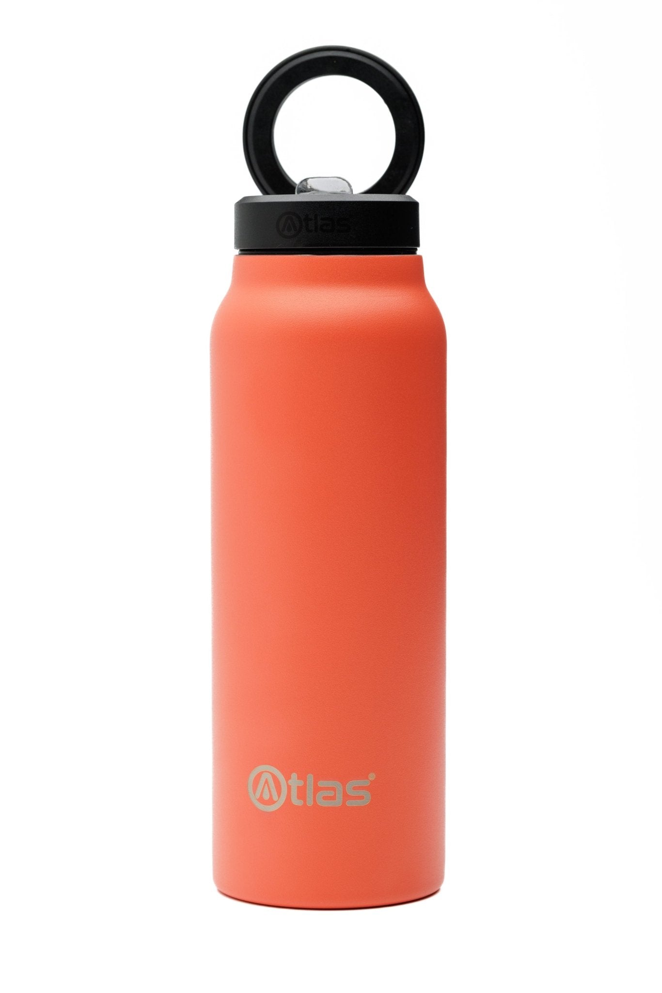 Atlas Hydrate 24oz Phone Mount Flask - Orangeade | Reusable Insulated Bottle | Atlas Hydrate - Smart Magnetic Reusable Stainless - Steel Water Bottle with Phone Mount | Sustainable Lifestyle Hydration Flask UK