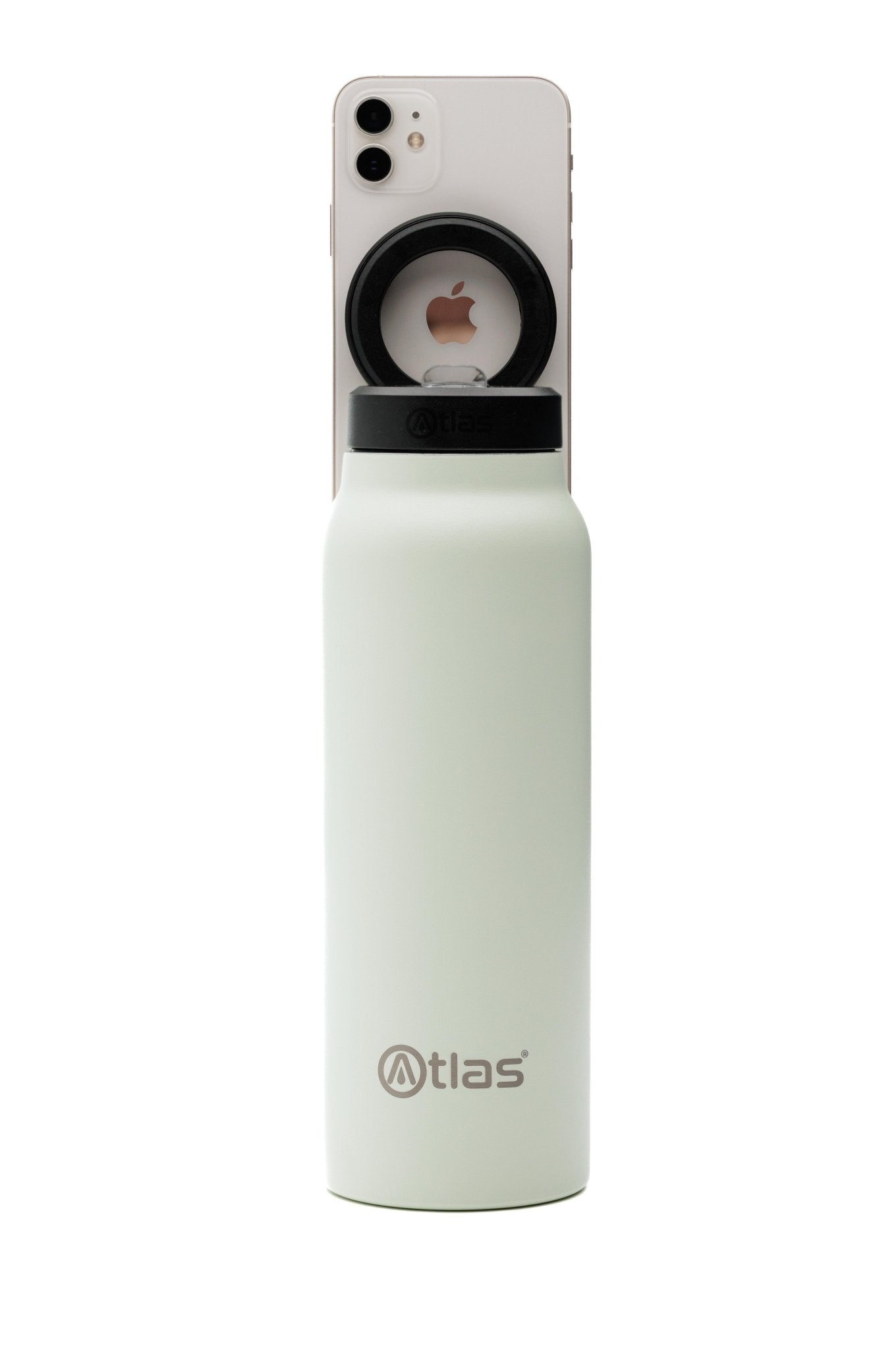 Atlas Phone Mount Bottle 24oz | Atlas Hydrate - Smart Magnetic Reusable Stainless - Steel Water Bottle with Phone Mount | Sustainable Lifestyle Hydration Flask UK